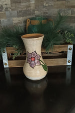 Decorative Flower Vase, Handmade Mexican Pottery from Atzompa, Mexico, Home Decor, Indoor or Outdoor Decor, Charming Plant Pot