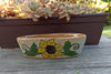 Succulent Planters, Talavera Pottery, Indoor Windowsill Planter, Cute Succulent Planter Box, Herb Planters Indoor, Brown & Yellow Flowers