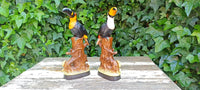 Cute Vintage Japanese Toucan Pair Home Decor, Ceramic Toucans from the 1960s, Price is for both Toucans