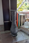 Slim Barro Negro Vase, Handmade Black Clay Mexican Pottery from San Bartolo near Oaxaca, Mexico