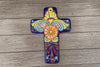 Talavera Cross Decoration, Mexican Clay Art, Decorative Cross, Oaxacan Art, Colorful Cross Art Handmade In Mexico