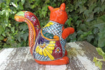 Talavera Squirrel, Ceramic Squirrel Figurine, Squirrel Gifts, Garden Statue, Talavera Pottery, Handmade, Hand Painted, Squirrel Decor Figure