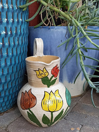 Pitcher Planter, Ceramic Flower Pot, Handmade Mexican Pottery from Atzompa, Mexico, Home Decor, Indoor or Outdoor Decor, Charming Plant Pot