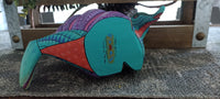 Snail Fusion Alebrije, Oaxaca Mexico Folk Art, Handmade Home Decor, Original Wood Sculpture, Carved Animal, Unique Gift