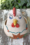 Chicken Planter, Ceramic Flower Pot, Handmade Mexican Pottery from Atzompa, Mexico, Home Decor, Indoor or Outdoor Decor, Charming Plant Pot