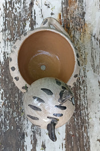 Ceramic Cat Planter, Flower Pot, Handmade Mexican Pottery from Atzompa, Mexico for Home Decor, Indoor or Outdoor Decor, Charming Plant Pot