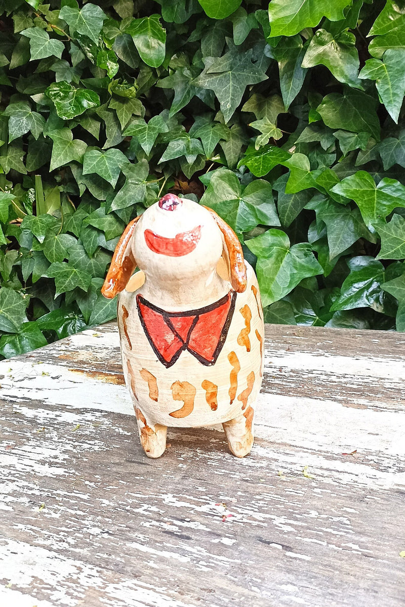 Ceramic Dog Planter, Flower Pot, Handmade Mexican Pottery from Atzompa, Mexico, Home Decor, Indoor or Outdoor Decor, Charming Plant Pot