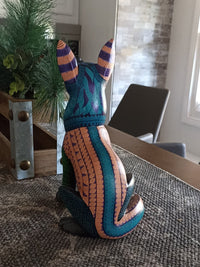 Wolf Alebrije Art, Mexican Wood Carving Home Decor, Handmade Animal Sculpture & Mexican Folk Art, Wolf Alebrije