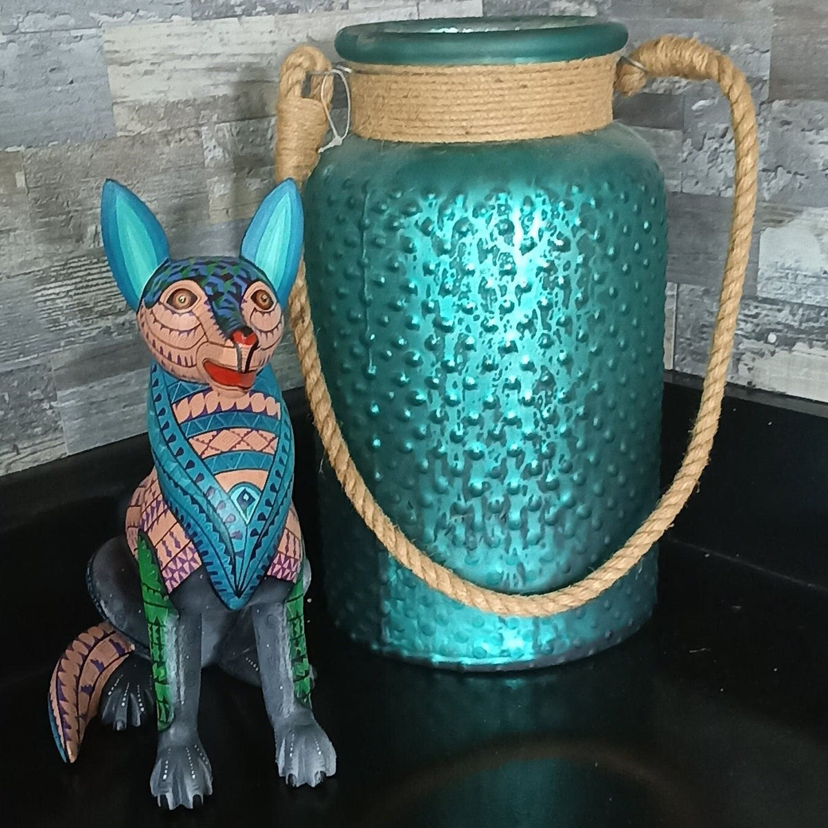 Wolf Alebrije Art, Mexican Wood Carving Home Decor, Handmade Animal Sculpture & Mexican Folk Art, Wolf Alebrije