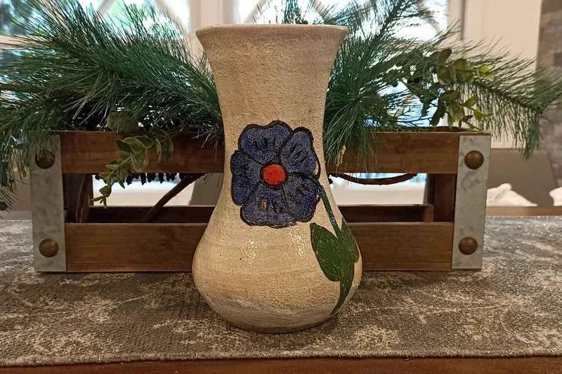 Decorative Flower Vase, Handmade Mexican Pottery from Atzompa, Mexico, Home Decor, Indoor or Outdoor Decor, Charming Plant Pot