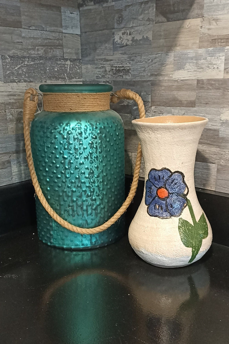 Decorative Flower Vase, Handmade Mexican Pottery from Atzompa, Mexico, Home Decor, Indoor or Outdoor Decor, Charming Plant Pot