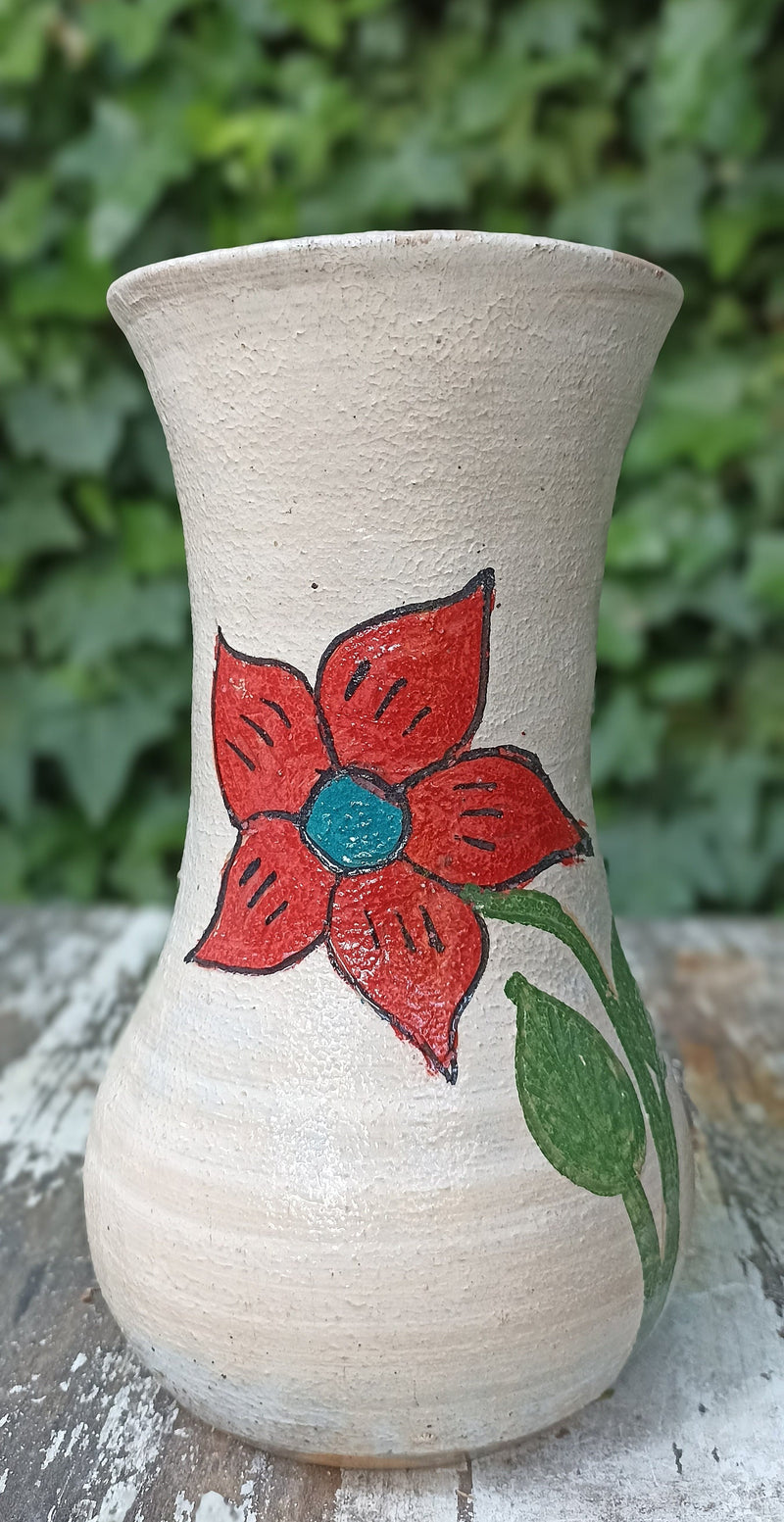 Decorative Flower Vase, Handmade Mexican Pottery from Atzompa, Mexico, Home Decor, Indoor or Outdoor Decor, Charming Plant Pot