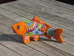 Ceramic Fish, Talavera Pottery Handmade in Mexico, Fish Home Decor, Garden or Porch Decor, Yard Art, Unique Gift for Fish Lovers