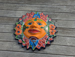 Talavera Sun Wall Art Decor, Ceramic Sun Figurine, Mexican Pottery