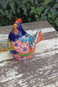 Ceramic Rooster, Talavera Pottery, Handmade in Mexico, Home Decor, Outdoor Garden or Porch Decor, Yard Art, Unique Gift for Chicken Lovers