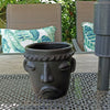 Sad Face Planter, Clay Flower Pot, Handmade Mexican Pottery from Atzompa, Mexico, Home Decor, Indoor or Outdoor Decor, Barro Negro Plant Pot
