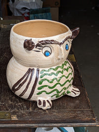 Ceramic Owl Planter, Flower Pot, Handmade Mexican Pottery from Atzompa, Mexico, Home Decor, Indoor or Outdoor Decor, Charming Plant Pot