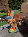 Rooster Statue Garden Decor, Talavera Pottery, Mexican Home Decor, Handmade Rooster Figurine, Indoor Outdoor, Large Decorative Rooster