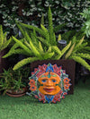 Talavera Sun Wall Art Decor, Ceramic Sun Figurine, Mexican Pottery