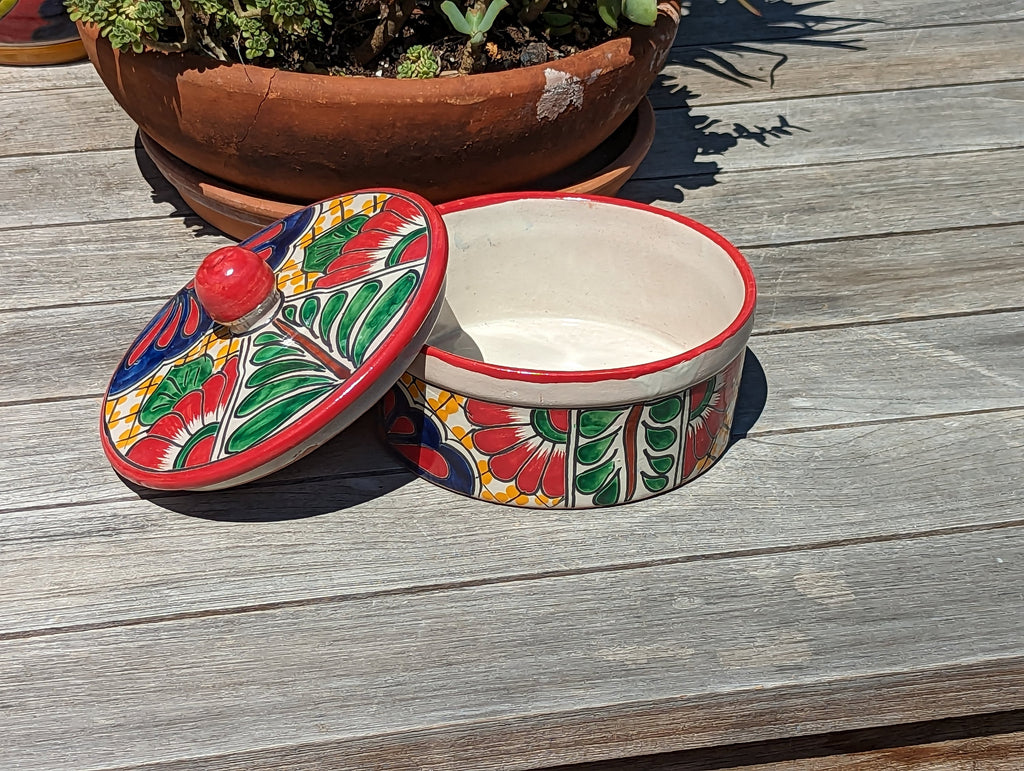 Tortilla Warmer, Talavera Pottery, Ceramic Tortilla Holder, Handmade Mexican Decor, Taco Warmer, Bread Warmer