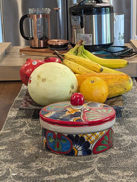 Tortilla Warmer, Talavera Pottery, Ceramic Tortilla Holder, Handmade Mexican Decor, Taco Warmer, Bread Warmer