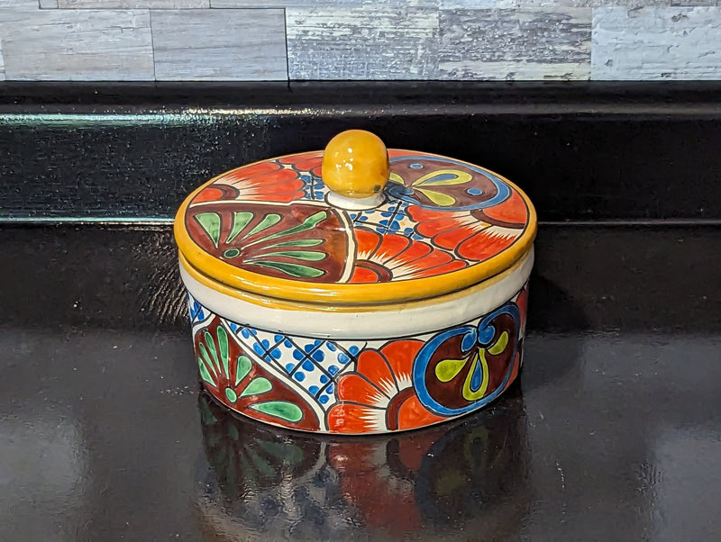 Tortilla Warmer, Talavera Pottery, Ceramic Tortilla Holder, Handmade Mexican Decor, Taco Warmer, Bread Warmer