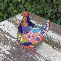 Ceramic Rooster, Talavera Pottery, Handmade in Mexico, Home Decor, Outdoor Garden or Porch Decor, Yard Art, Unique Gift for Chicken Lovers