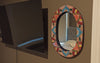 Bathroom Mirror, Talavera Wall Decor, Vanity Mirror, Oval Decorative Mirror, Ceramic Mirror Can Hang Vertically or Horizontally