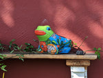 Colorful Frog Flower Pot, Ceramic Planter, Talavera Pottery, Indoor Outdoor Planter, Talavera Pot, Mexican Planter, Small Pot