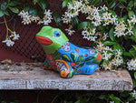 Colorful Frog Flower Pot, Ceramic Planter, Talavera Pottery, Indoor Outdoor Planter, Talavera Pot, Mexican Planter, Small Pot