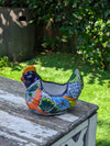 Chicken Flower Pot, Ceramic Talavera Planter, Handmade Mexican Pottery, Indoor Planter, Outdoor Pot, Colorful Home Decor, Small Planter Pot