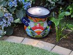 Colorful 10.5" Round Planter, Talavera Ceramic Flower Pot, Handmade Pottery, Outdoor Garden Decor, Indoor Home Decor, Unique Gift