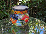 Colorful 10.5" Round Planter, Talavera Ceramic Flower Pot, Handmade Pottery, Outdoor Garden Decor, Indoor Home Decor, Unique Gift