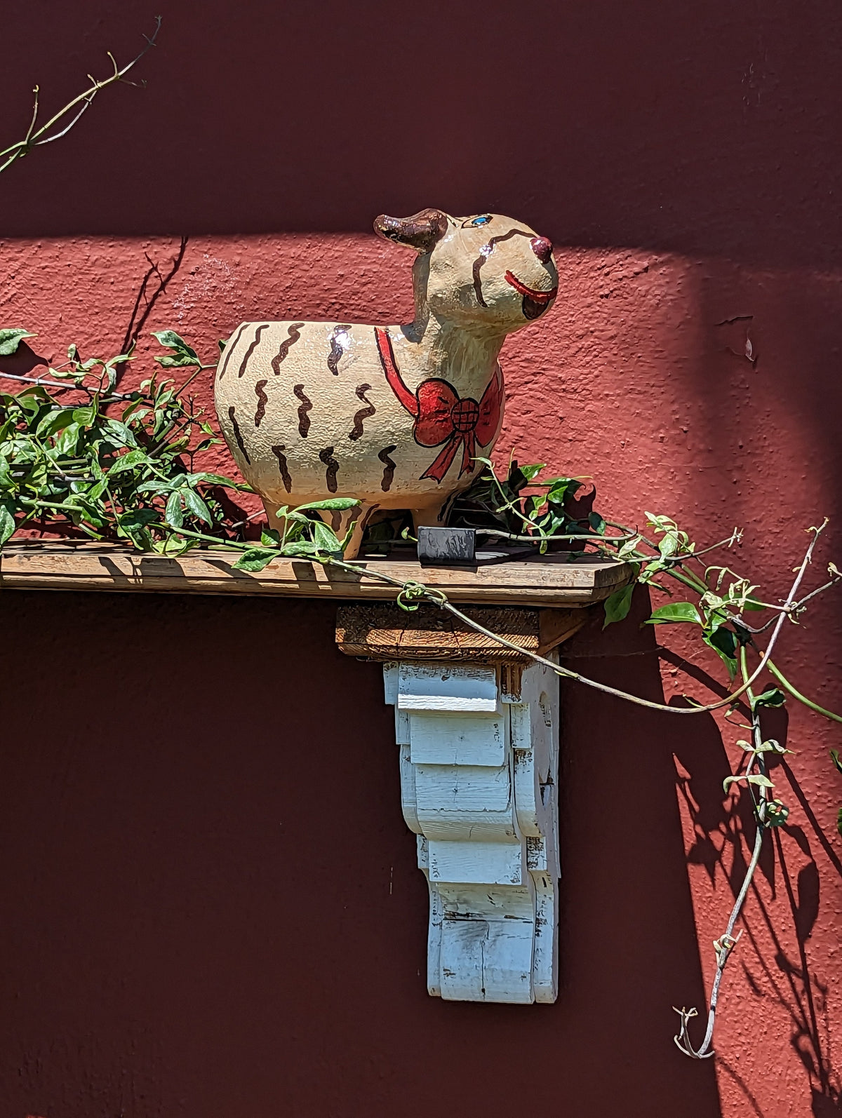 Ceramic Dog Planter, Flower Pot, Handmade Mexican Pottery from Atzompa, Mexico, Home Decor, Indoor or Outdoor Decor, Charming Plant Pot