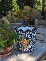 Talavera Flower Pot, Stunning Garden Decor & Yard Art, Ceramic Planter, Handmade Mexican Pottery, Eye-catching Porch Decor or Indoor Planter