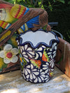 Talavera Flower Pot, Stunning Garden Decor & Yard Art, Ceramic Planter, Handmade Mexican Pottery, Eye-catching Porch Decor or Indoor Planter