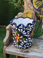 Talavera Flower Pot, Stunning Garden Decor & Yard Art, Ceramic Planter, Handmade Mexican Pottery, Eye-catching Porch Decor or Indoor Planter