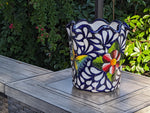 Talavera Flower Pot, Stunning Garden Decor & Yard Art, Ceramic Planter, Handmade Mexican Pottery, Eye-catching Porch Decor or Indoor Planter