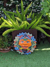 Talavera Sun Wall Art Decor, Ceramic Sun Figurine, Mexica Pottery, Outdoor Decor