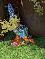 Roadrunner Yard Art, Colorful Bird Art, Talavera Roadrunner Metal Bird Decor, Metal Bird Ornament, Bird Statue Decor For Your Home Or Yard