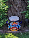 Colorful 10.5" Round Planter, Talavera Ceramic Flower Pot, Handmade Pottery, Outdoor Garden Decor, Indoor Home Decor, Unique Gift