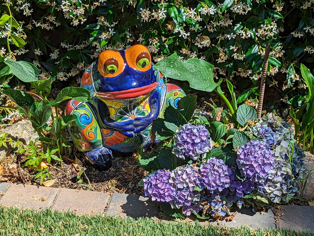 Frog Flower Pot, Colorful Ceramic Planter, Talavera Pottery, Indoor Outdoor Planter, Talavera Pot, Mexican Planter, Handmade Frog Pot, Large