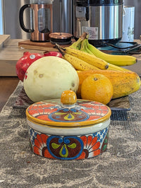 Tortilla Warmer, Talavera Pottery, Ceramic Tortilla Holder, Handmade Mexican Decor, Taco Warmer, Bread Warmer