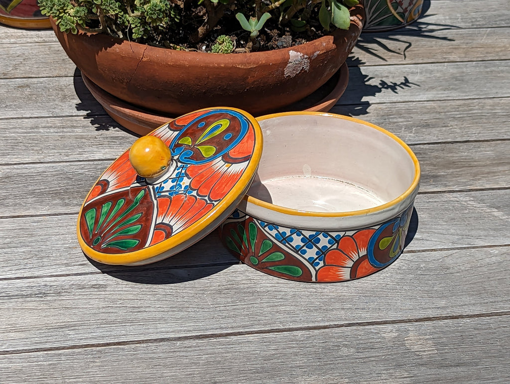 Tortilla Warmer, Talavera Pottery, Ceramic Tortilla Holder, Handmade Mexican Decor, Taco Warmer, Bread Warmer