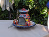 Ceramic Bird Feeder, Talavera Pottery, Decorative Outdoor Hanging Feeder Station w Chain, Handmade Mexican Pottery, Attract Wild Birds