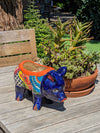 Ceramic Planter, Cute Pig Flower Pot, Pig Decor, Flower Pots Outdoor, Talavera Pottery, Handmade, Cute Pig Gift, Ceramic Pig Figurine