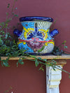 Stunning 10.5" Round Planter, Talavera Ceramic Flower Pot, Handmade Pottery, Outdoor Garden Decor, Indoor Home Decor, Unique Gift