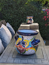 Stunning 10.5" Round Planter, Talavera Ceramic Flower Pot, Handmade Pottery, Outdoor Garden Decor, Indoor Home Decor, Unique Gift