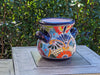 Gorgeous 10.5" Round Planter, Talavera Ceramic Flower Pot, Handmade Pottery, Outdoor Garden Decor, Indoor Home Decor, Unique Gift