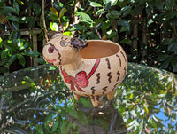 Ceramic Dog Planter, Flower Pot, Handmade Mexican Pottery from Atzompa, Mexico, Home Decor, Indoor or Outdoor Decor, Charming Plant Pot